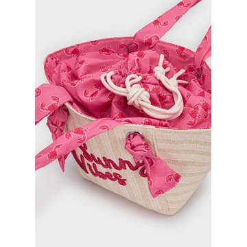 Cesta playa geranio - Imagen 1