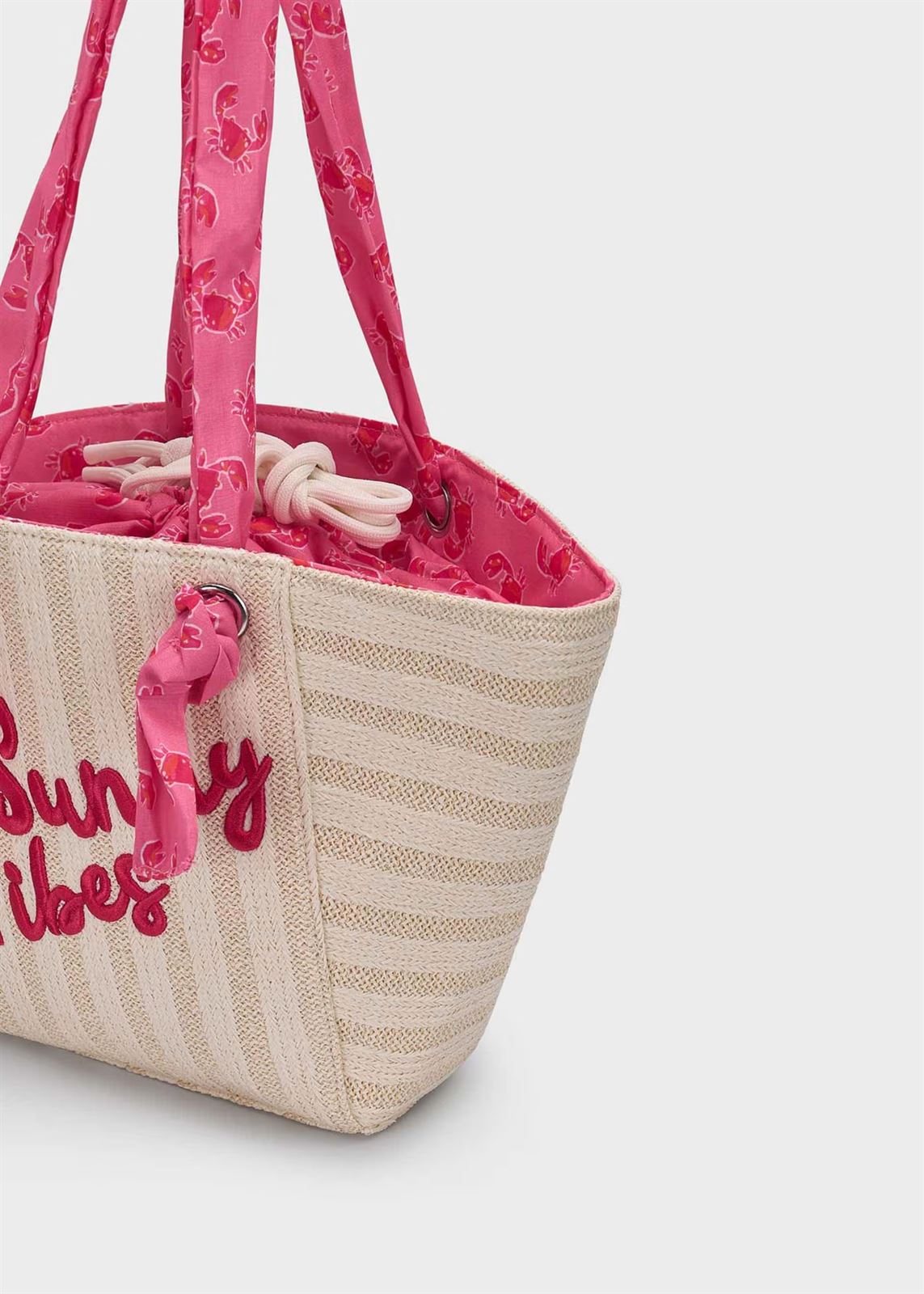 Cesta playa geranio - Imagen 2