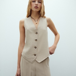 Chaleco beige - Imagen 1