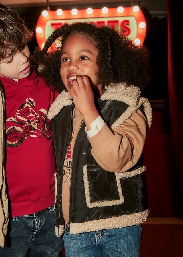 Chaleco contrastes borrego - Imagen 1