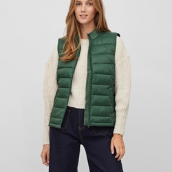 Chaleco corto acolchado Viminsk verde - Imagen 1