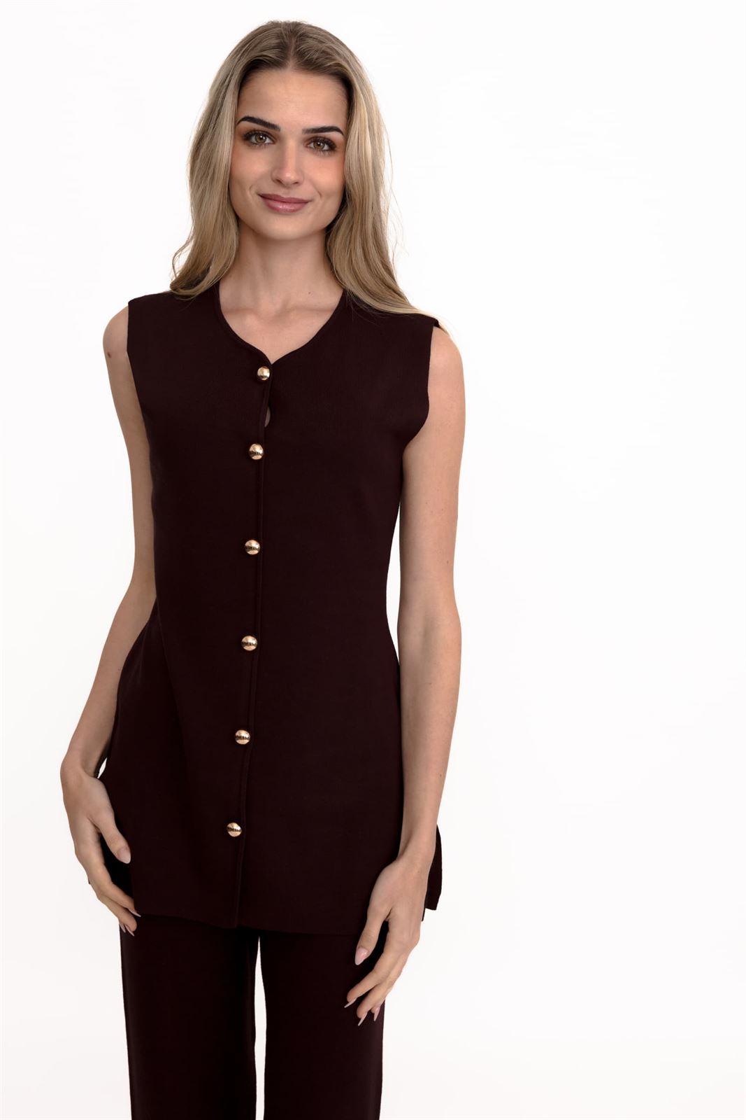 Chaleco Hattie chocolate - Imagen 1