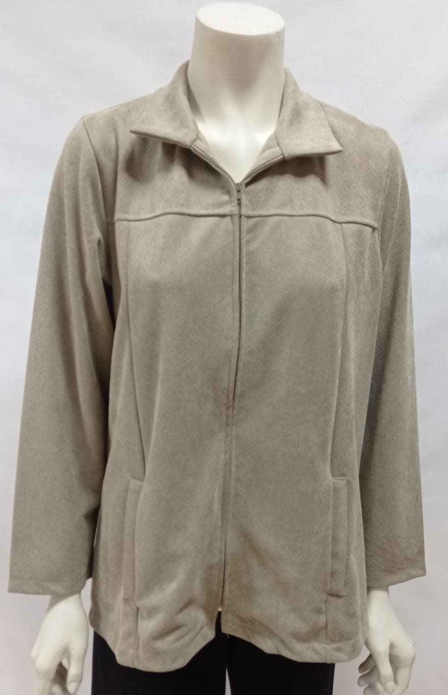 Chaqueta antelina camel - Imagen 1