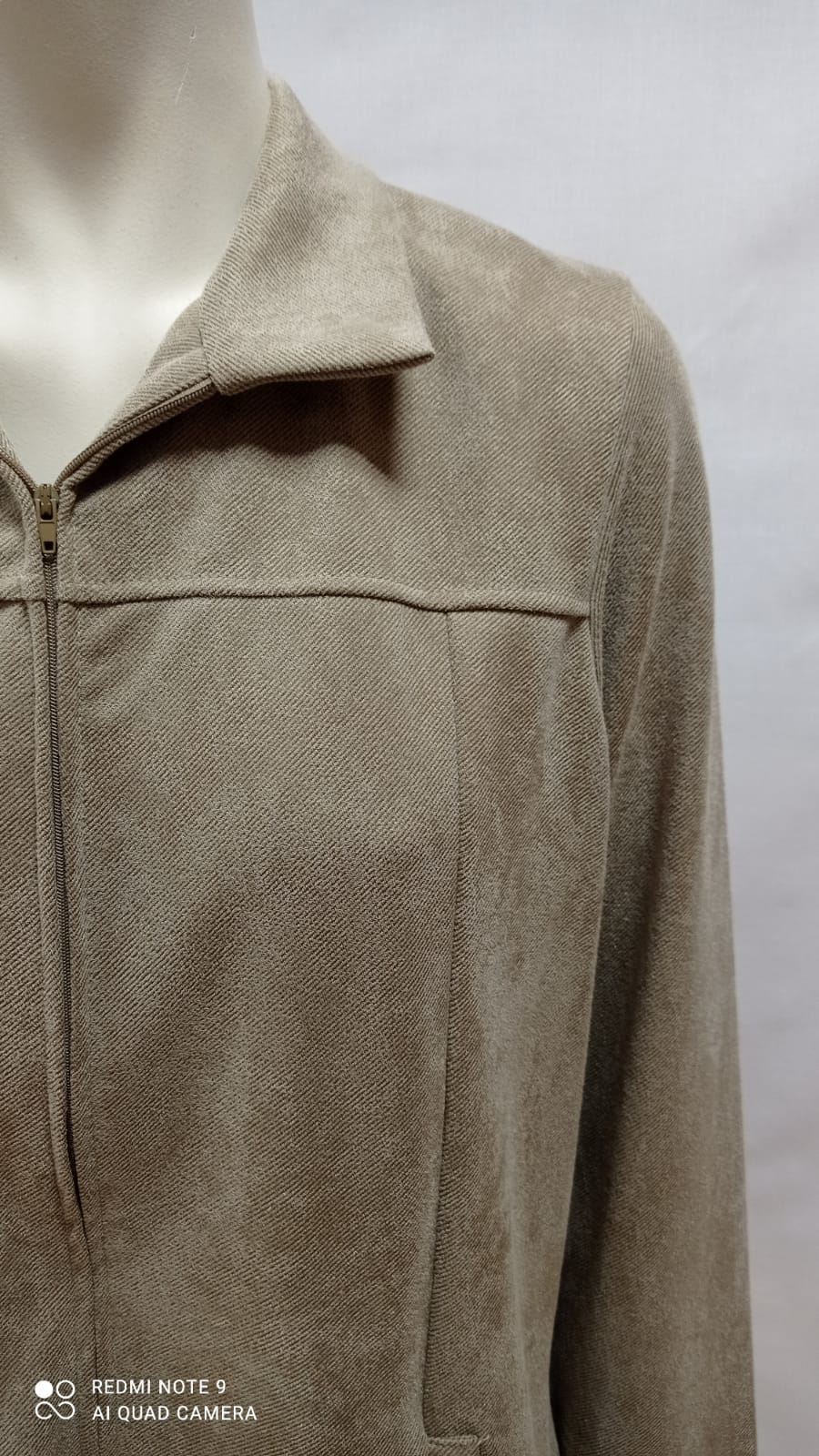 Chaqueta antelina camel - Imagen 2