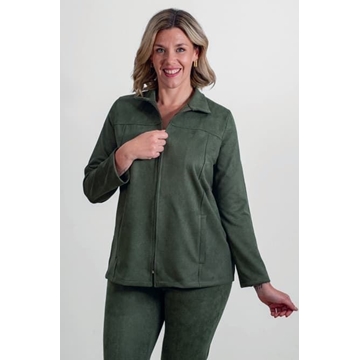 Chaqueta antelina verde - Imagen 1