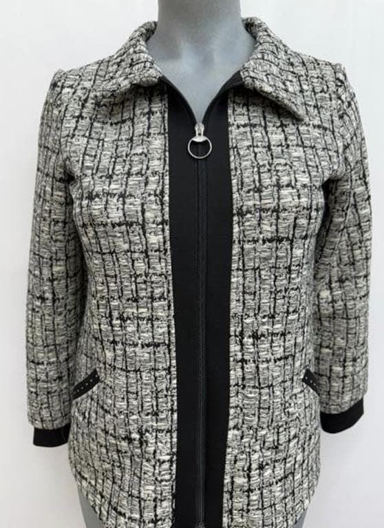 Chaqueta negra cremallera - Imagen 1