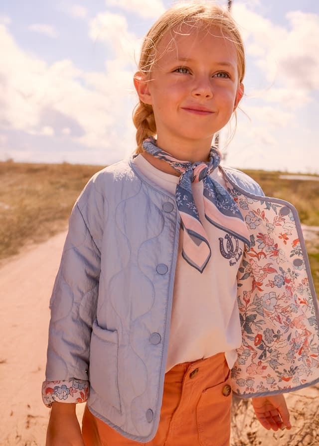 Chaqueta reversible acolchada celeste - Imagen 1