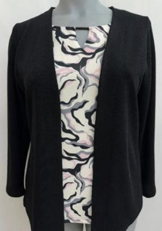 Chaqueta-top negro - Imagen 1