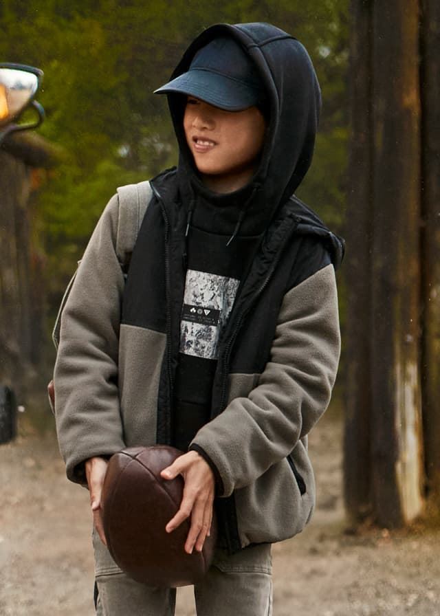 Chaquetón reversible negro-lodo - Imagen 1