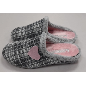 Chinela ceniza-rosa corazón - Imagen 2