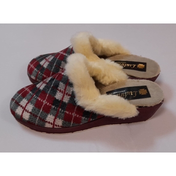 Chinela cuña burdeos - Imagen 2