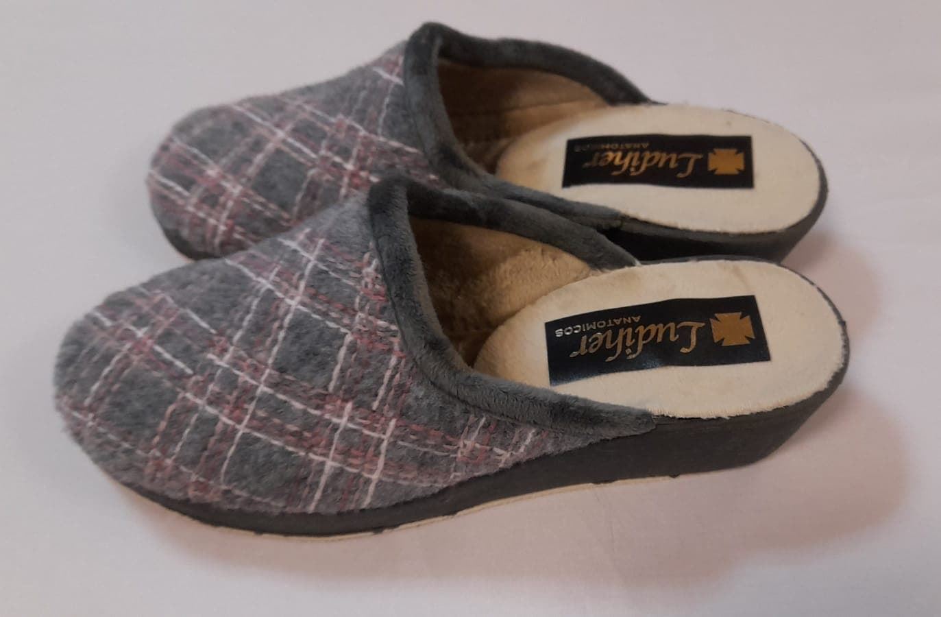 Chinela cuña gris/rosa - Imagen 2