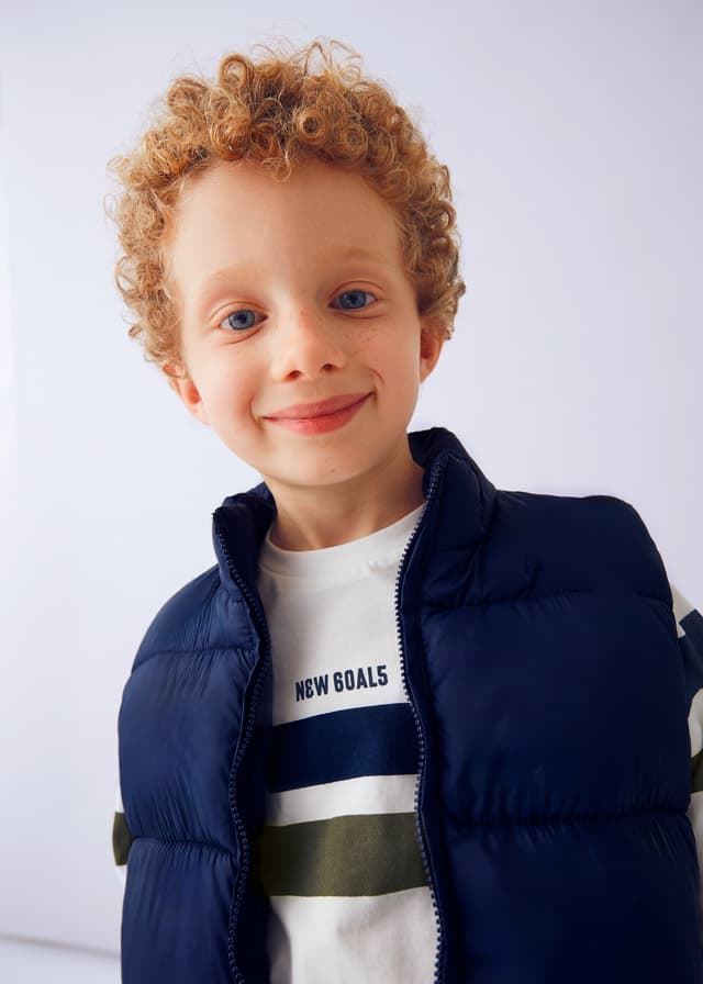 Conjunto 3 piezas con chaleco azul-oliva - Imagen 2