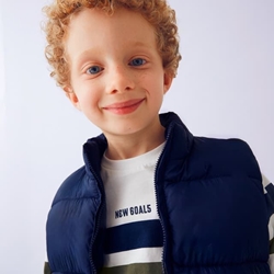 Conjunto 3 piezas con chaleco azul-oliva - Imagen 2