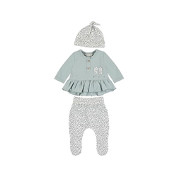 Conjunto con polaina y gorro mint - Imagen 1