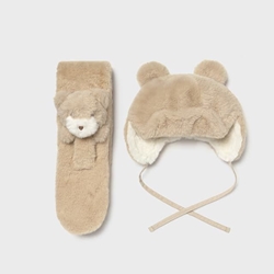 Conjunto gorro-bufanda arena - Imagen 2