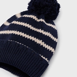 Conjunto gorro-bufanda rayas marino - Imagen 2