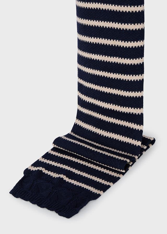 Conjunto gorro-bufanda rayas marino - Imagen 3