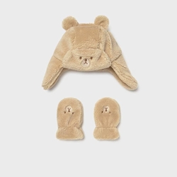 Conjunto gorro-manoplas latte - Imagen 1