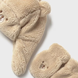 Conjunto gorro-manoplas latte - Imagen 2