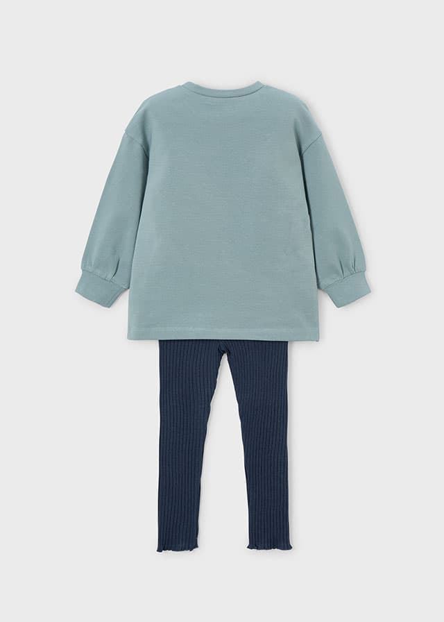 Conjunto legging canalé petróleo - Imagen 2