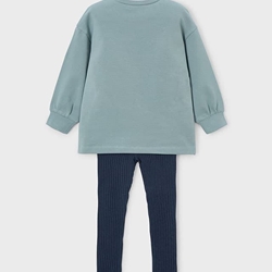 Conjunto legging canalé petróleo - Imagen 2