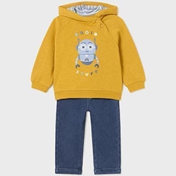 Conjunto pantalón denim-pullover polen - Imagen 2