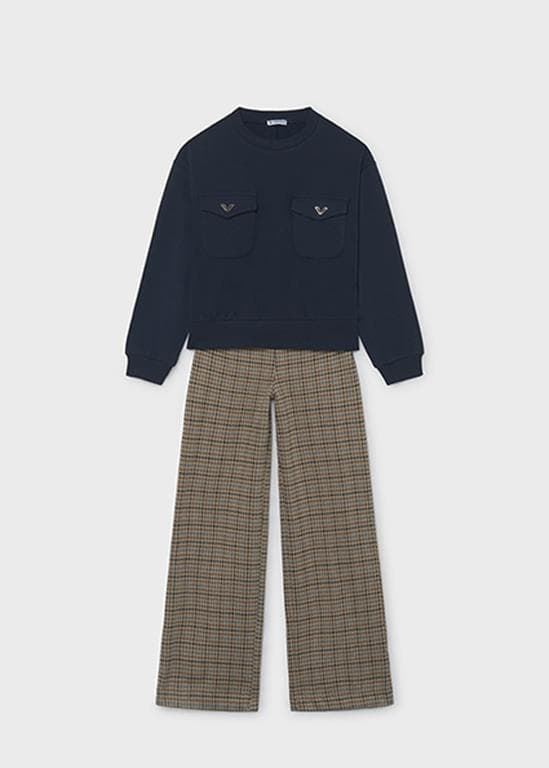 Conjunto pantalón jacquard marino - Imagen 3