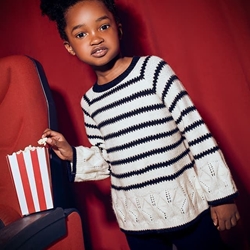 Conjunto pantalón-jersey rayas negro - Imagen 1