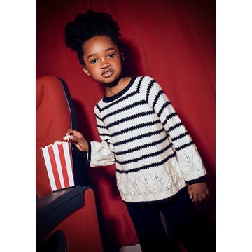 Conjunto pantalón-jersey rayas negro - Imagen 1