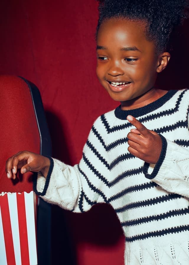 Conjunto pantalón-jersey rayas negro - Imagen 2