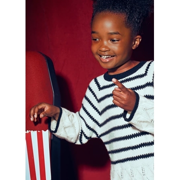 Conjunto pantalón-jersey rayas negro - Imagen 2