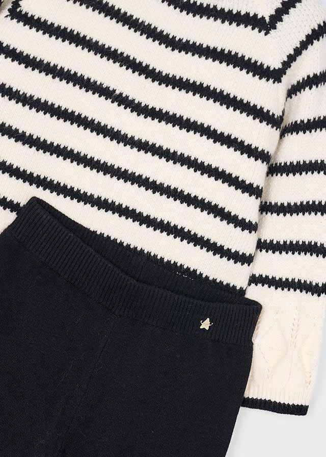 Conjunto pantalón-jersey rayas negro - Imagen 5