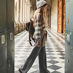 Conjunto pantalón-polo acero - Imagen 1