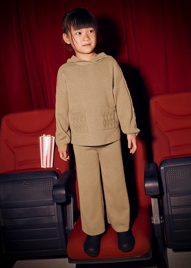 Conjunto pantalón tricot camel - Imagen 1