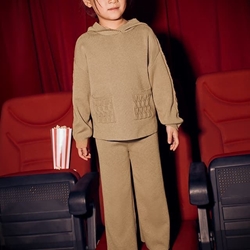 Conjunto pantalón tricot camel - Imagen 1