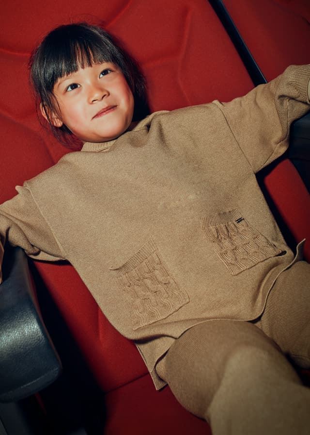 Conjunto pantalón tricot camel - Imagen 2