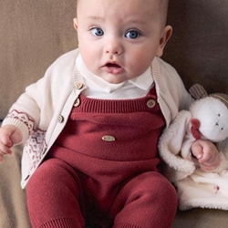 Conjunto peto tricot ciruela - Imagen 1