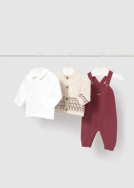 Conjunto peto tricot ciruela - Imagen 2