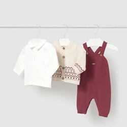 Conjunto peto tricot ciruela - Imagen 2
