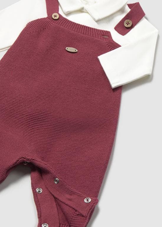 Conjunto peto tricot ciruela - Imagen 5
