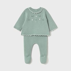 Conjunto polaina tricot menta - Imagen 1