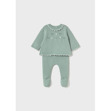 Conjunto polaina tricot menta - Imagen 1