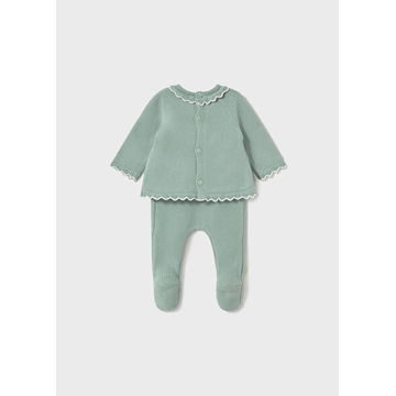 Conjunto polaina tricot menta - Imagen 2