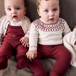 Conjunto tricot ciruela - Imagen 1