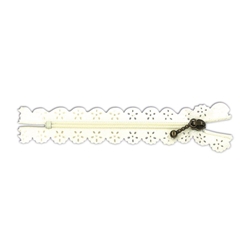 Cremallera con puntilla beige 25cm - Imagen 1