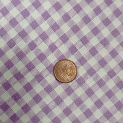 Cuadro vichy malva  Algodón 100% - Imagen 1