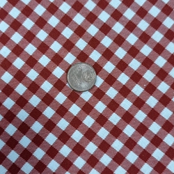 Cuadro vichy teja  Algodón 100% - Imagen 1