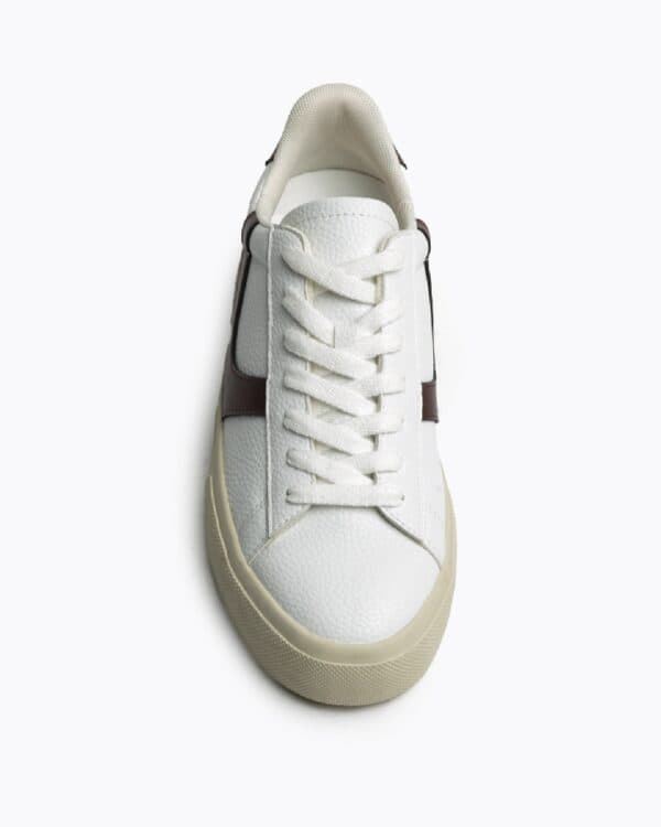 Deportiva blanco-burdeos - Imagen 3