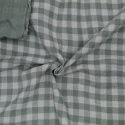 Doble gasa vichy verde - Imagen 1